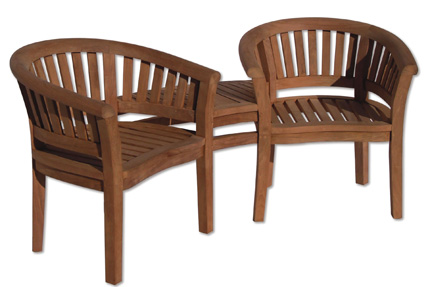 Kate & Wills companion teak garden bench for sale at Just Teak