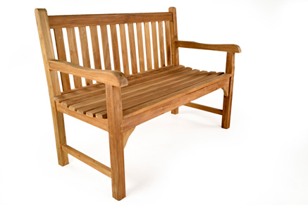Sandringham two seater teak bench